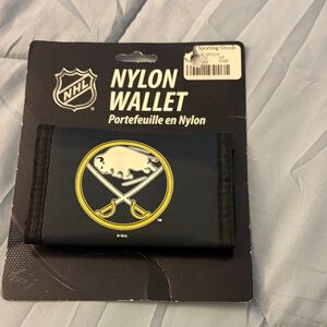 NHL Black Nylon Wallet Buffalo Sabres